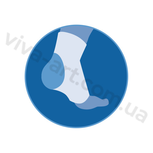 Шкарпетки з гелевим захистом для п'яти з відкритим носком, розмір універсальний, пара.